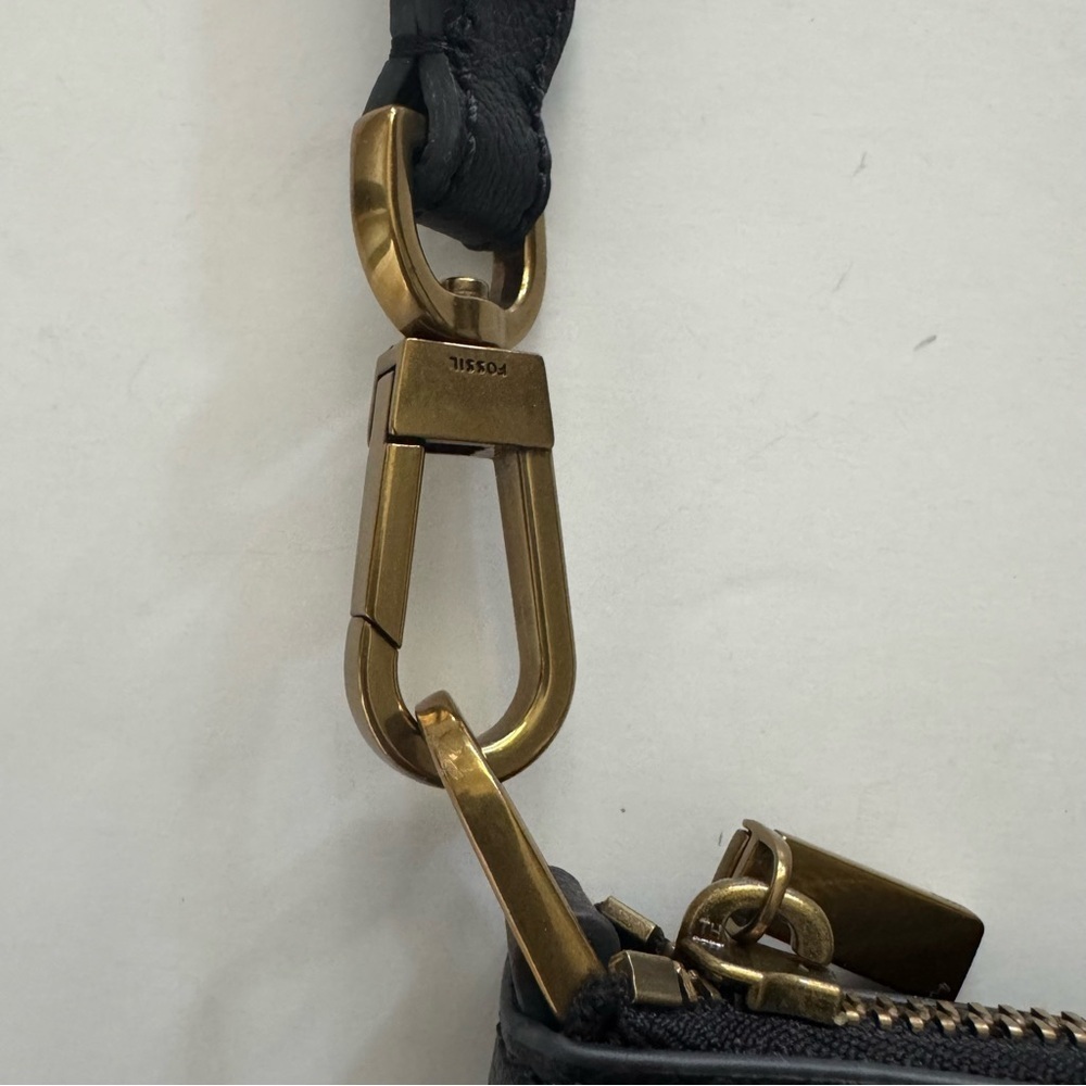 New Fossil Kiera Black Leather Crossbody Bag - Picture 6 of 10
